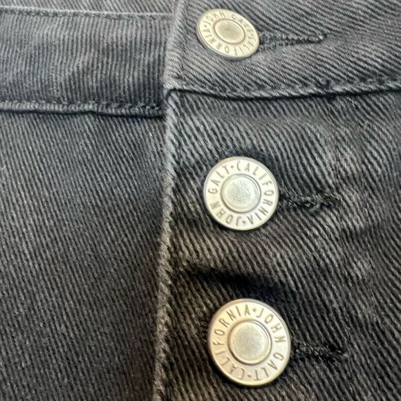 J. Galt Brandy Melville Black Button Down Denim Mini Skirt size small - Picture 3 of 5
